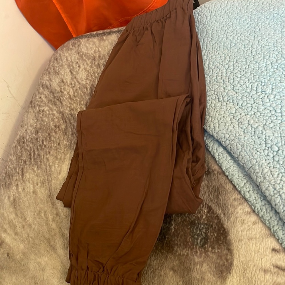 PETITE High Waist Knot Detail Jogger Pants
